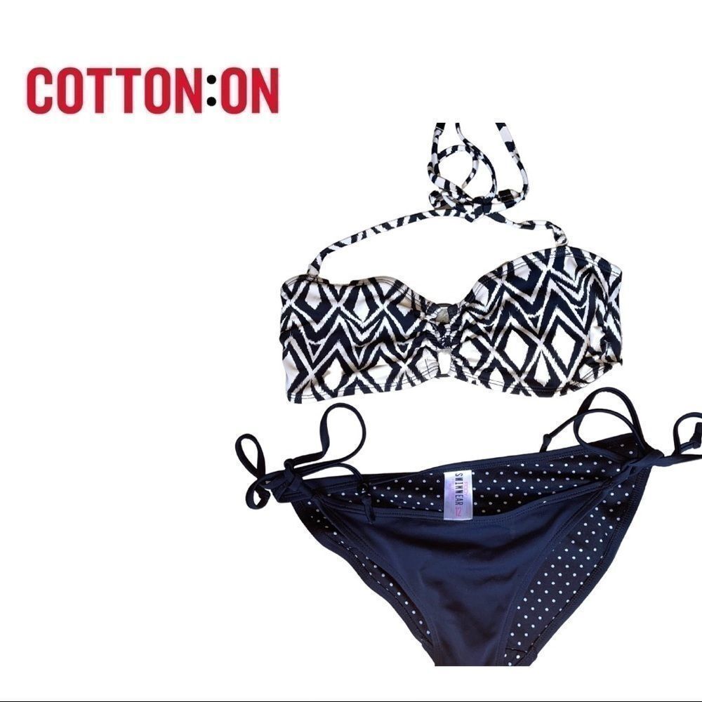 Cotton on patterned bikini size small/ medium